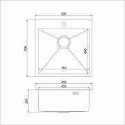 Кухонная мойка Mixline Pro 50 550549 цвет Бронза со смесителем Haiba HB4219-4 Бронза-9