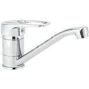 Кухонная мойка Ulgran Classic U-404-307 Терракот со смесителем Viko V-7611 Хром-2