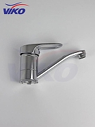 Кухонная мойка Ulgran Classic U-404-307 Терракот со смесителем Viko V-7611 Хром-6