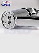 Кухонная мойка Ulgran Classic U-404-307 Терракот со смесителем Viko V-7611 Хром-11