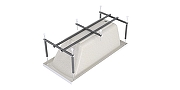 Акриловая ванна Alex Baitler Onega 150x60 цвет Белый, с каркасом KN156-5