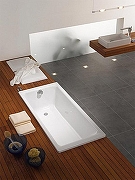 Стальная ванна Kaldewei Saniform Plus 363-1 170x70 111800013001 с покрытием Easy-clean, с ножками 581470000000-6