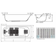 Стальная ванна BLB Universal HG B70H 170x70 без гидромассажа с шумоизоляцией, с ножками APMSTDBL1-6