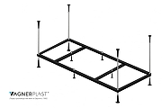 Акриловая ванна Vagnerplast Kasandra 170x70 без гидромассажа, с каркасом VPK17070-3