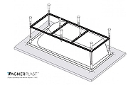 Акриловая ванна Vagnerplast Kasandra 170x70 без гидромассажа, с каркасом VPK17070-4