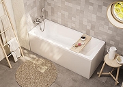 Акриловая ванна Roca Leon 170x70 248658000 без гидромассажа, с каркасом 248660000-2