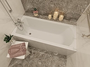 Акриловая ванна Vayer Milana 155x70 Гл000024269 без гидромассажа, с каркасом VPK17070-3