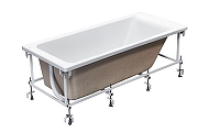 Акриловая ванна Roca Easy 180x80 248618000 без гидромассажа, с каркасом 25P028000-10