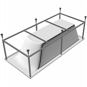 Акриловая ванна Vayer Milana 175x70 Гл000024272 без гидромассажа, с каркасом Гл000024274-4