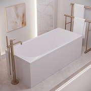 Акриловая ванна Corpa Nera Francesca 170x75 CN05017WH без гидромассажа, с ножками KAR-0000047-4