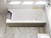 Акриловая ванна Whitecross Wave 130x70 0101.130070.100 без гидромассажа, с ножками NWT-50-1
