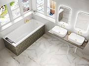 Акриловая ванна Whitecross Wave 130x70 0101.130070.100 без гидромассажа, с ножками NWT-50-2