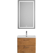 Тумба с раковиной BelBagno Due 60 DUE-600-2C-SO-RN-P+60 BB-8076-3-60 подвесная Rovere Nature-8