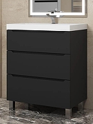 Тумба с раковиной Uperwood Tanos 70 291020333+Classic 70 291020336 цвет Черный матовый