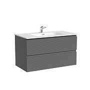 Тумба с раковиной Sancos Folk 90 FL90GS+Ceramicanova Element 90 CN7002 подвесная Grey soft