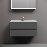 Тумба с раковиной Sancos Folk 90 FL90GS+Ceramicanova Element 90 CN7002 подвесная Grey soft-2