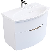 Тумба с раковиной Kerama Marazzi Riva 80 RV.80\WHT.M+Riva 80 RV.wb.80 подвесная Белая матовая-1