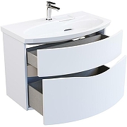 Тумба с раковиной Kerama Marazzi Riva 80 RV.80\WHT.M+Riva 80 RV.wb.80 подвесная Белая матовая-3