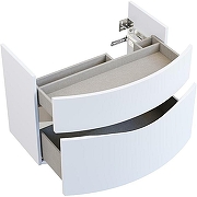 Тумба с раковиной Kerama Marazzi Riva 80 RV.80\WHT.M+Riva 80 RV.wb.80 подвесная Белая матовая-4