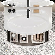 Тумба с раковиной Kerama Marazzi Riva 80 RV.80\WHT.M+Riva 80 RV.wb.80 подвесная Белая матовая-5