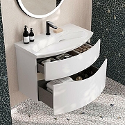 Тумба с раковиной Kerama Marazzi Riva 80 RV.80\WHT.M+Riva 80 RV.wb.80 подвесная Белая матовая-6