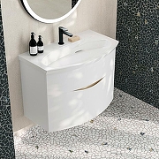 Тумба с раковиной Kerama Marazzi Riva 80 RV.80\WHT.M+Riva 80 RV.wb.80 подвесная Белая матовая-7