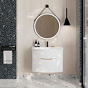 Тумба с раковиной Kerama Marazzi Riva 80 RV.80\WHT.M+Riva 80 RV.wb.80 подвесная Белая матовая-9
