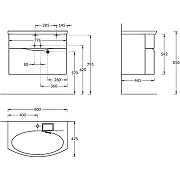 Тумба с раковиной Kerama Marazzi Riva 80 RV.80\WHT.M+Riva 80 RV.wb.80 подвесная Белая матовая-15