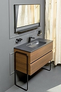 Тумба с раковиной Boheme Armadi Art Vallessi 100 837-100-D+Armadi Art Vallessi 100 838-100-A подвесная Dark Oak-3