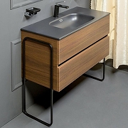 Тумба с раковиной Boheme Armadi Art Vallessi 100 837-100-D+Armadi Art Vallessi 100 838-100-A подвесная Dark Oak-4