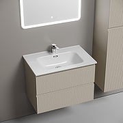 Тумба с раковиной Sancos Snob R 70 SNR70CE+Ceramicanova Element 70 CN7007 подвесная Beige Soft-3