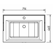 Тумба с раковиной Caprigo Albion Concept 70 34011-SF028+70 Y-070В Серая матовая-6