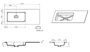 Тумба с раковиной Boheme Armadi Art Quatro 2 120 790-M2-120-CM-MG-LED+Armadi Art Quatro 120 793-120-W-A подвесная цвет Кашемир профиль Золото матовое-3