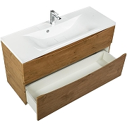 Тумба с раковиной BelBagno Marino-H60 110 MARINO-H60-1100-2C-SO-RN-P+110 BB1100/450-LV-MR-PR подвесная Rovere Nature-3