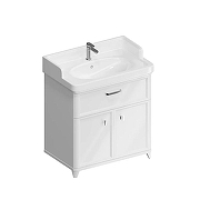 Тумба с раковиной Kerama Marazzi Pompei 80 PO.M.80.1\WHT+Pompei 80 PO.wb.80 цвет Белый глянцевый