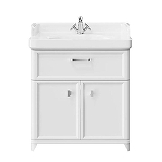 Тумба с раковиной Kerama Marazzi Pompei 80 PO.M.80.1\WHT+Pompei 80 PO.wb.80 цвет Белый глянцевый-1