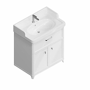 Тумба с раковиной Kerama Marazzi Pompei 80 PO.M.80.1\WHT+Pompei 80 PO.wb.80 цвет Белый глянцевый-2