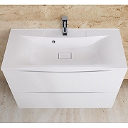 Тумба с раковиной BelBagno Marino 120 MARINO-1200-2C-PIA-BL-P+120 BB1200/450-LV-MR-PR Bianco Lucido-2