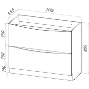 Тумба с раковиной BelBagno Marino 120 MARINO-1200-2C-PIA-BL-P+120 BB1200/450-LV-MR-PR Bianco Lucido-6