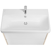 Тумба с раковиной Aquaton Сканди 80 1A283001SDB20+Santek Адриана 80 1WH501772 подвесная Белый глянец Дуб верона-1