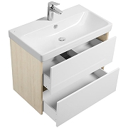 Тумба с раковиной Aquaton Сканди 80 1A283001SDB20+Santek Адриана 80 1WH501772 подвесная Белый глянец Дуб верона-2