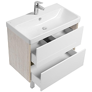 Тумба с раковиной Aquaton Сканди 80 1A283001SDB20+Santek Адриана 80 1WH501772 подвесная Белый глянец Дуб верона-6