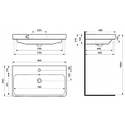 Тумба с раковиной Aquaton Сканди 80 1A283001SDB20+Santek Адриана 80 1WH501772 подвесная Белый глянец Дуб верона-13