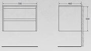 Тумба с раковиной BelBagno Kraft 70 KRAFT-700-2C-SO-RT+70 BB700ETL подвесная Rovere Tabacco-5