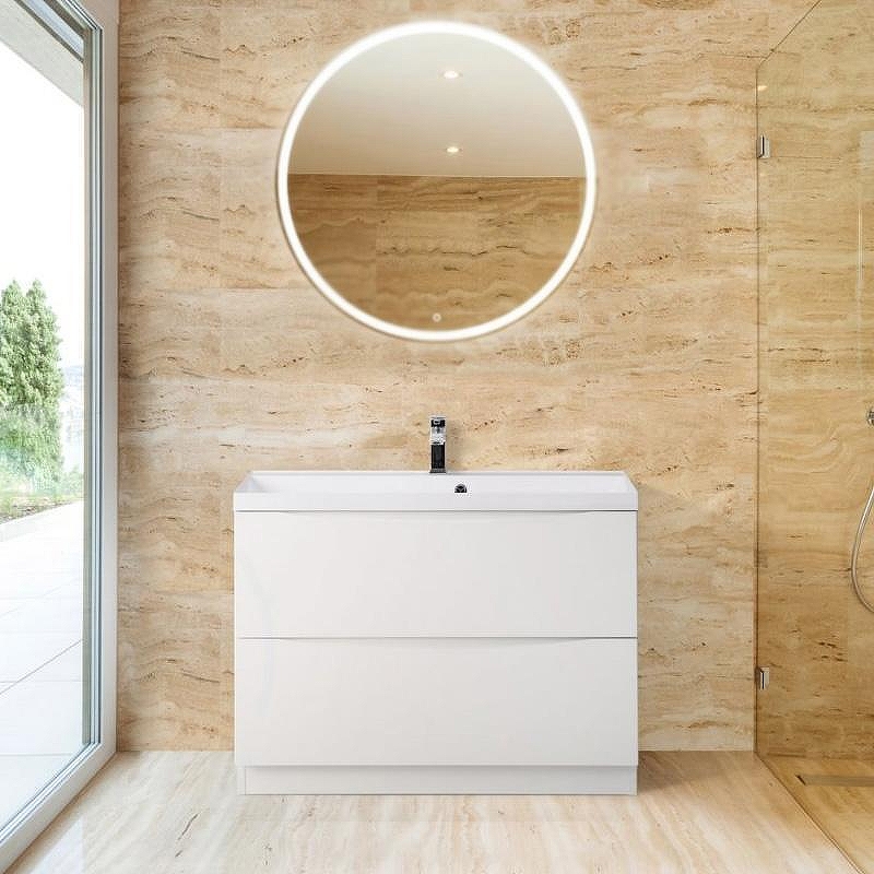 Тумба с раковиной BelBagno Marino 80 MARINO-800-2C-PIA-BL-P+80 BB800/450-LV-MR-PR 