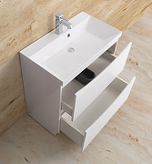 Тумба с раковиной BelBagno Marino 80 MARINO-800-2C-PIA-BL-P+80 BB800/450-LV-MR-PR Белая-1
