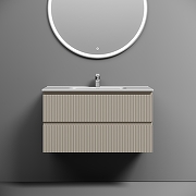 Тумба с раковиной Sancos Snob T 90 SNT90CE+Ceramicanova Element 90 CN7002 подвесная Beige Soft-2