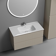 Тумба с раковиной Sancos Snob T 90 SNT90CE+Ceramicanova Element 90 CN7002 подвесная Beige Soft-3