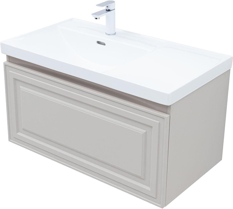 Тумба с раковиной Aquanet Агата 90 345488+Side 90 L 347438 подвесная 