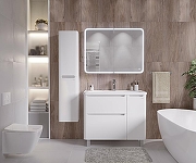 Тумба с раковиной Grossman Адель 90 109004+Madera Adel 70 4627173210232 цвет Белый-3